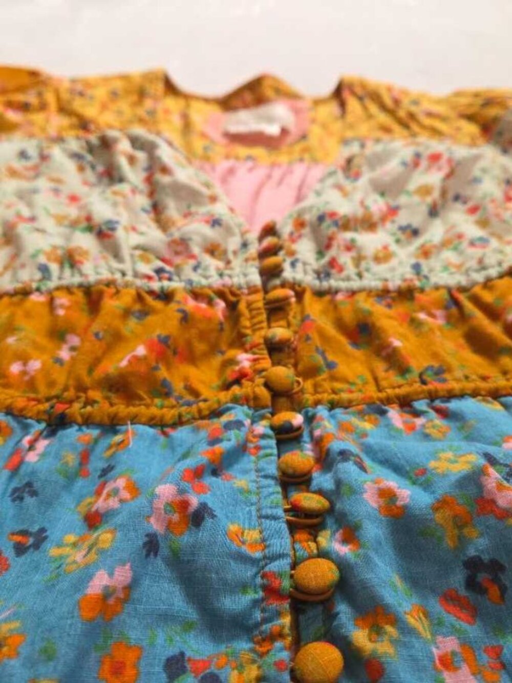 S By Anthropologie Tiered & True floral maxi prairie dress #4 - Picture 5 of 11